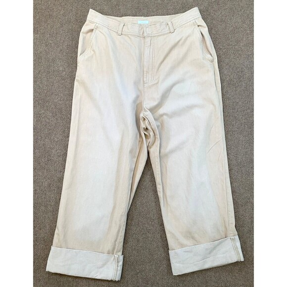 Liz Claiborne Capri Pants Womens 14 Tabitha Straight Leg Roll Cuff - Picture 1 of 10